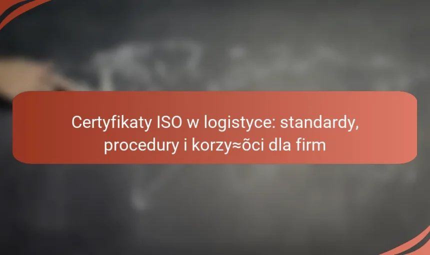 Certyfikaty ISO w logistyce: standardy, procedury i korzyści dla firm