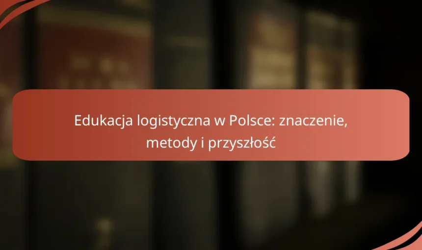 Edukacja logistyczna w Polsce: znaczenie, metody i przyszłość