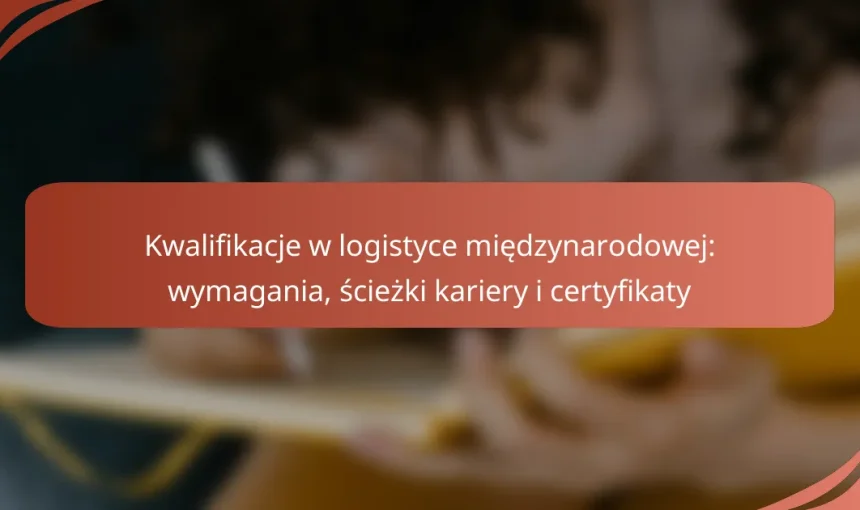 Kwalifikacje w logistyce międzynarodowej: wymagania, ścieżki kariery i certyfikaty