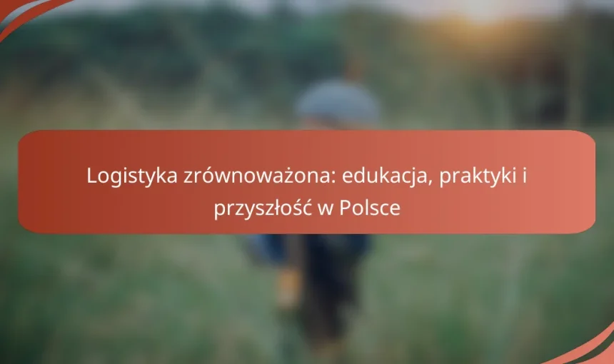 Logistyka zrównoważona: edukacja, praktyki i przyszłość w Polsce