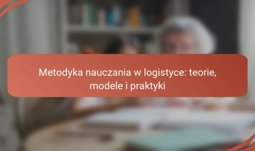 Metodyka nauczania w logistyce: teorie, modele i praktyki
