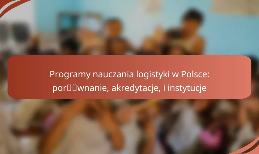 Programy nauczania logistyki w Polsce: porównanie, akredytacje, i instytucje