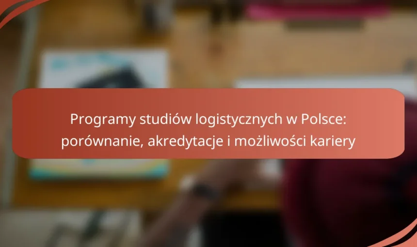 Programy studiów logistycznych w Polsce: porównanie, akredytacje i możliwości kariery