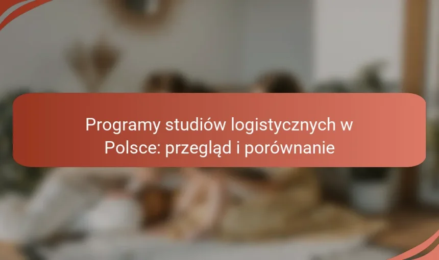 Programy studiów logistycznych w Polsce: przegląd i porównanie
